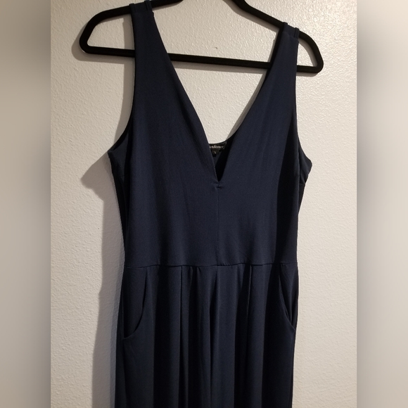 Ambiance Womens Relaxed Fit Jumpsuit Navy Blue L - Picture 3 of 5